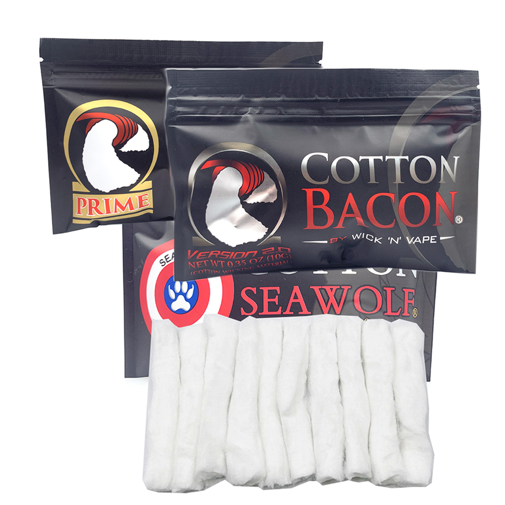 Vaping Goods - 2Pack Cotton Bacon Prime Silver Gold