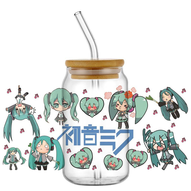 Hatsune Miku UV DTF Cup Wrap 1 - đánh giá và giá Rdta Tank Glass