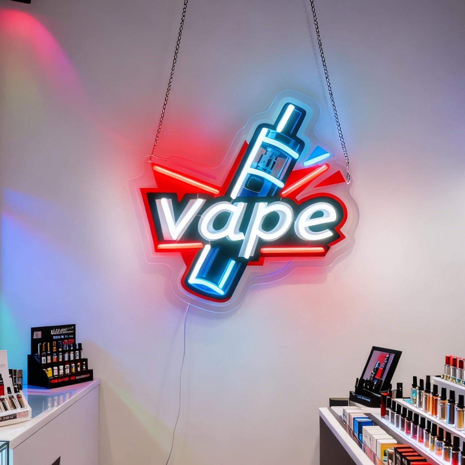 Vape Neon Sign USB Dimmable LE - đánh giá và giá Vaping Store