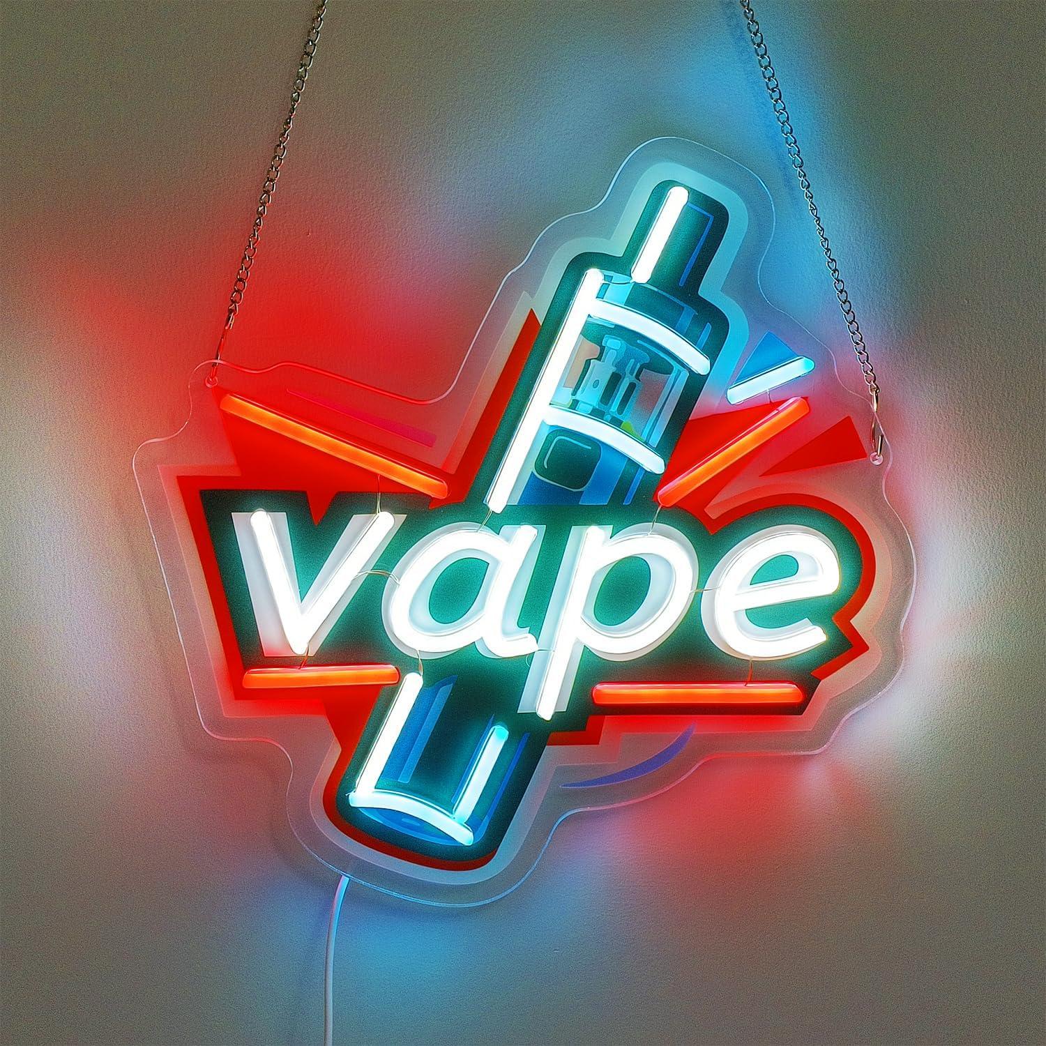 Vape Neon Sign USB Dimmable LE - đánh giá và giá Vaping Store